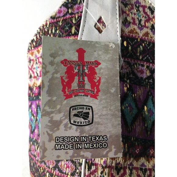 NEW Tanner Mark Cowboy Western Boot TML37001 Purple Serape Aztec Glitter Sz 7.5 - Picture 13 of 16